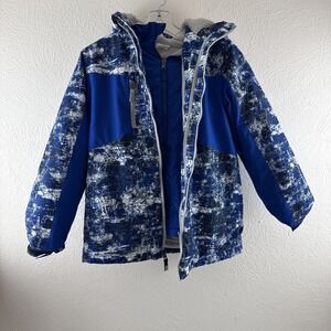 SWISS TECH Set   SZ L (10-12)  2 blue  FLEECE LINED WINTER COAT JACKET with Hood